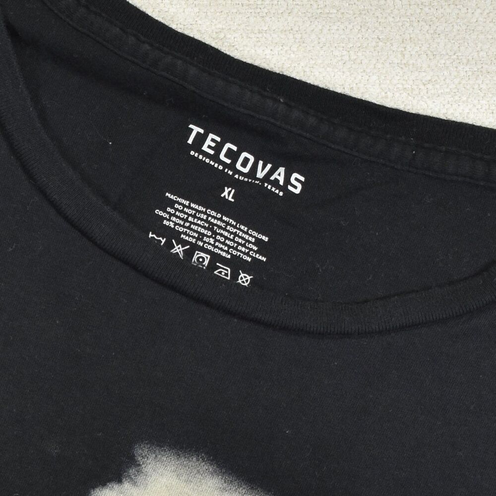 Tecovas Shirt Mens XL Black Wild Horse Moon Graphic Short Sleeve Western Tee - Picture 4 of 6